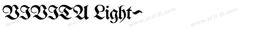 VIVITA Light字体转换